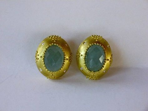 18k Aquamarine Earrings