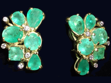 Emerald & Diamond Earrings