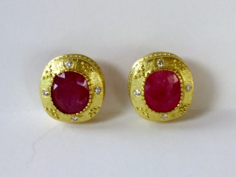 18k Ruby Earrings